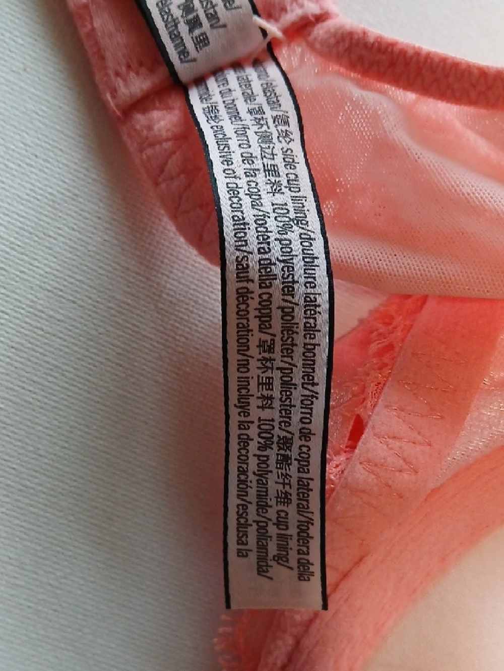 Victoria's Secret Dream Angels Push Up Lace W/O Padding Bra in Coral Peachy Pink - Picture 16 of 16